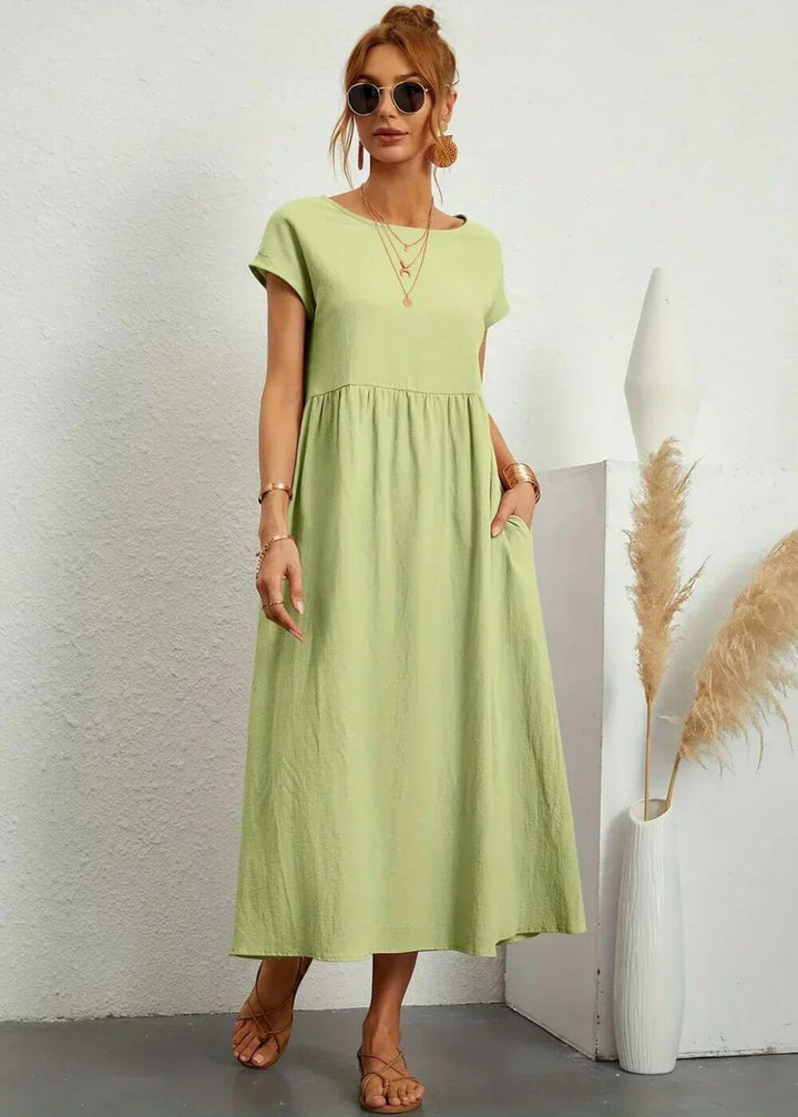 Stella™| Casual Flowy Midi Dress with Pockets