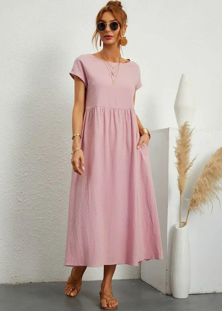 Stella™| Casual Flowy Midi Dress with Pockets