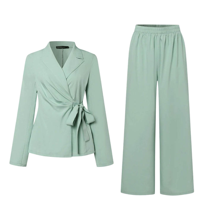 Tiffany™| Belted Blazer and Trousers Set