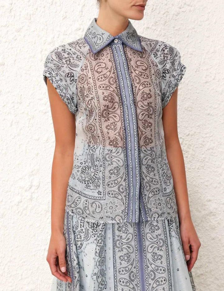 Scarlett® | Impera printed blouse and falda set
