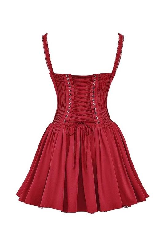 Rosa® | Lace Corset Mini Puff Dress
