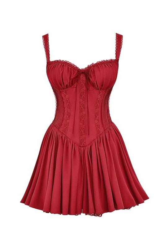 Rosa® | Lace Corset Mini Puff Dress