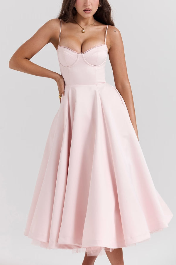 Lorraine® | Strapless V-neck sleeveless tutu maxi dress