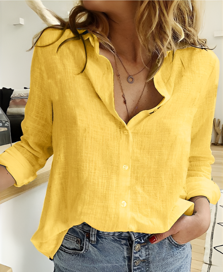 Florencia® | Casual Blouse With Button Placket