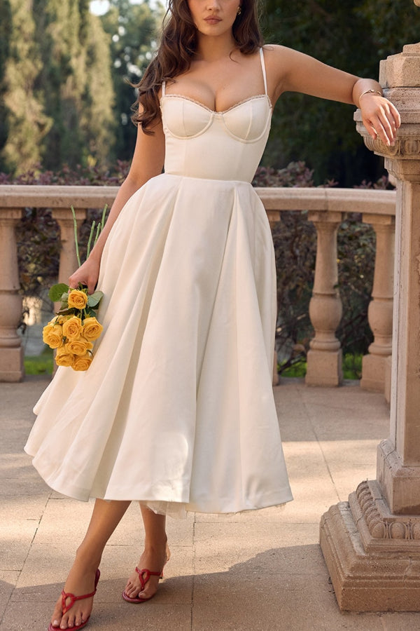 Lorraine® | Strapless V-neck sleeveless tutu maxi dress