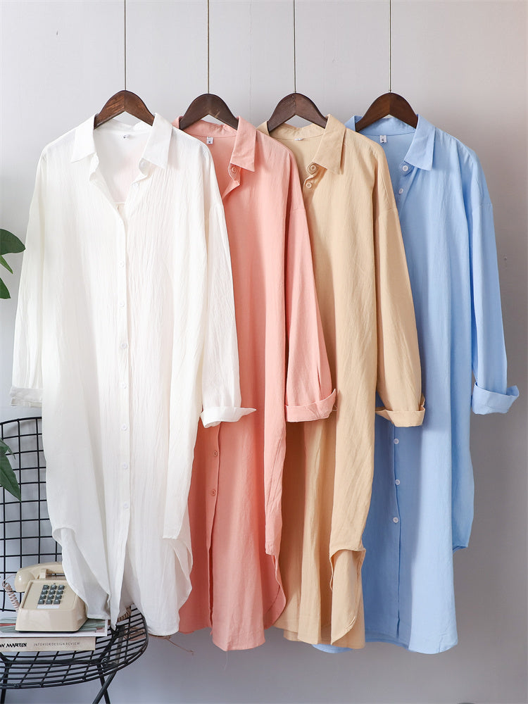 Jessica® | Long and flowing linen shirt