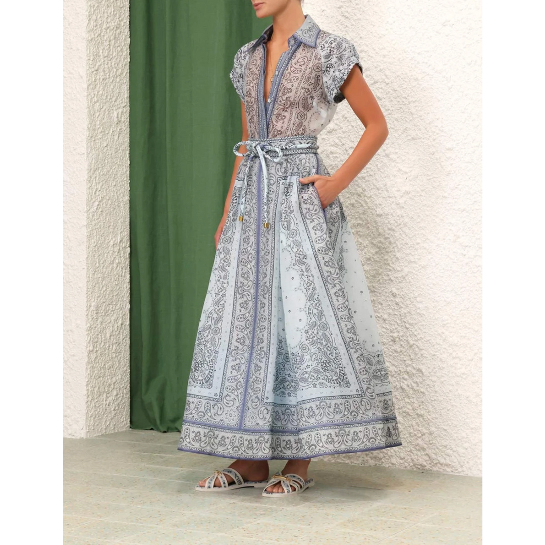Scarlett® | Impera printed blouse and falda set
