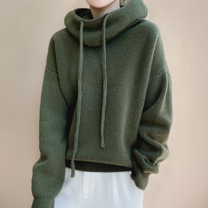 Delfina  | Elegant turtleneck sweater made of merino wool