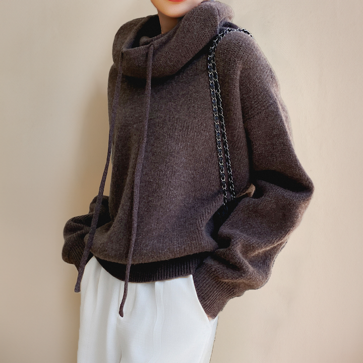 Delfina  | Elegant turtleneck sweater made of merino wool