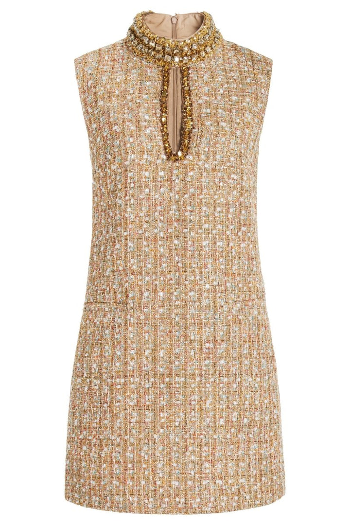 Petra® | Mini Tweed Dress With Gill Tweed Embellishment