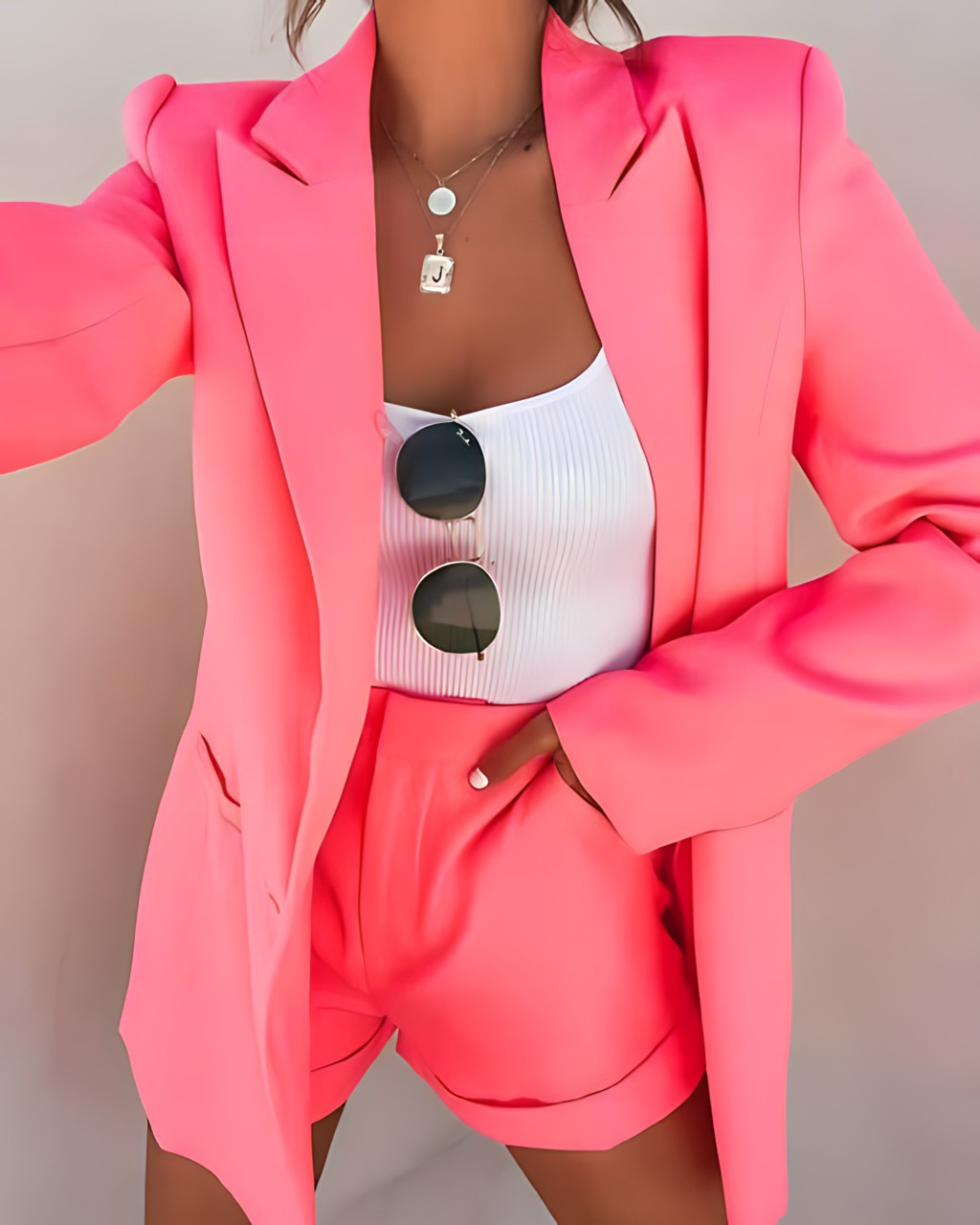 Ariadne® | Elegant Streetwear-Set Blazer+Shorts