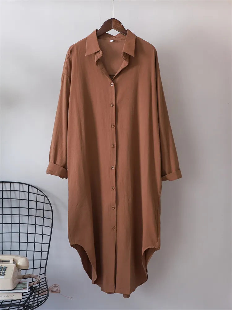 Jessica® | Long and flowing linen shirt