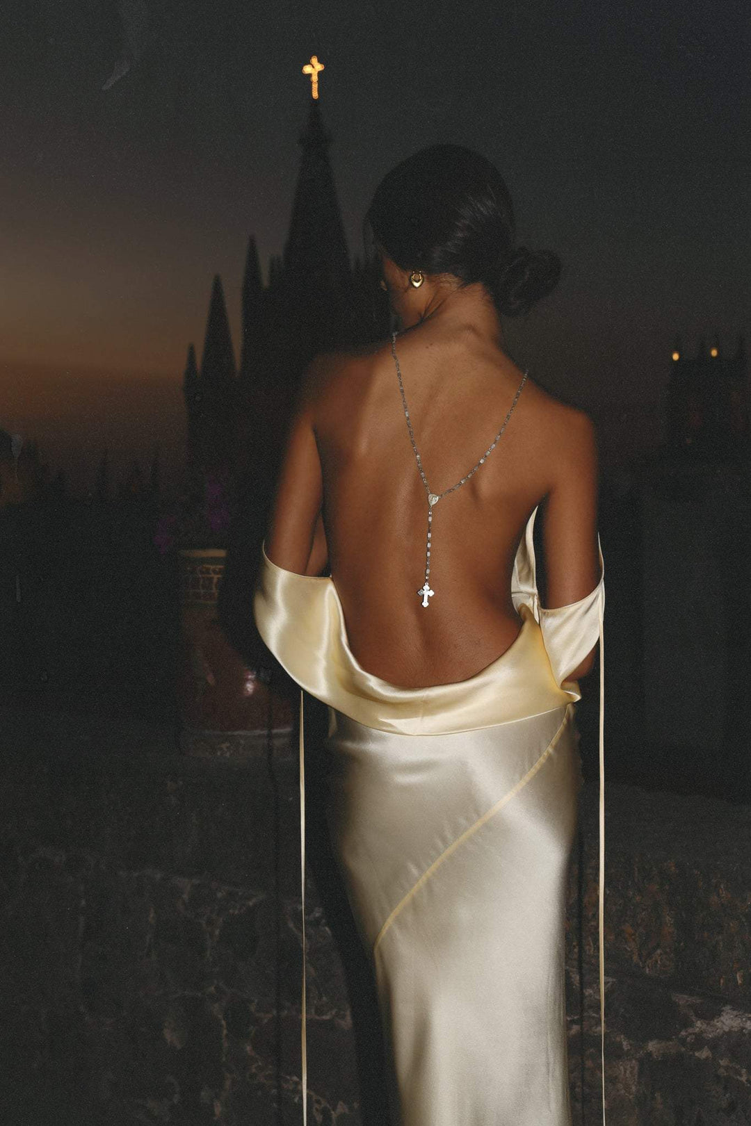 Tamara® | Cowlies Backless Satin Maxi Dress