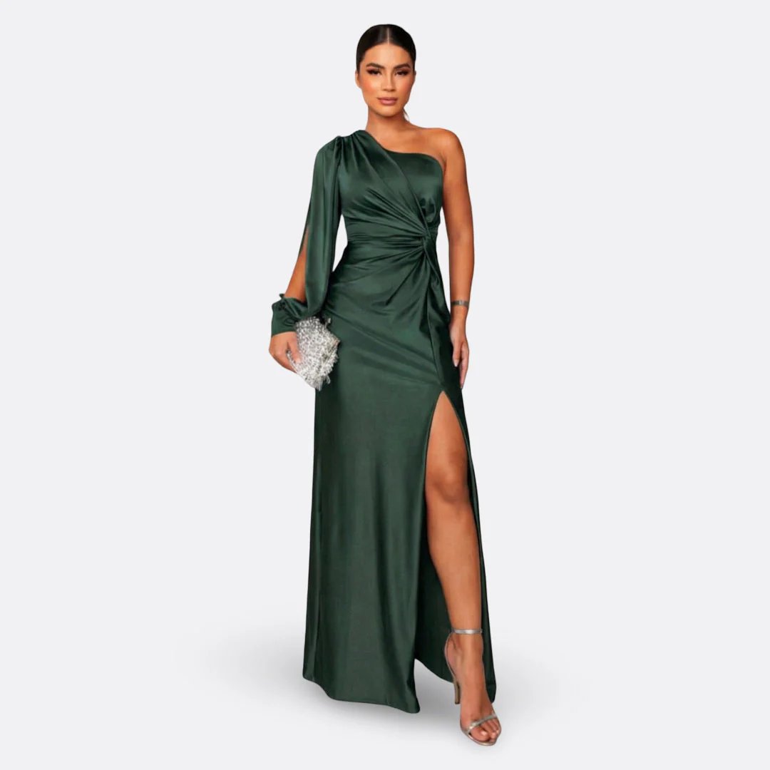Daphne™ | One-Shoulder Maxi Dress with Twist Detail