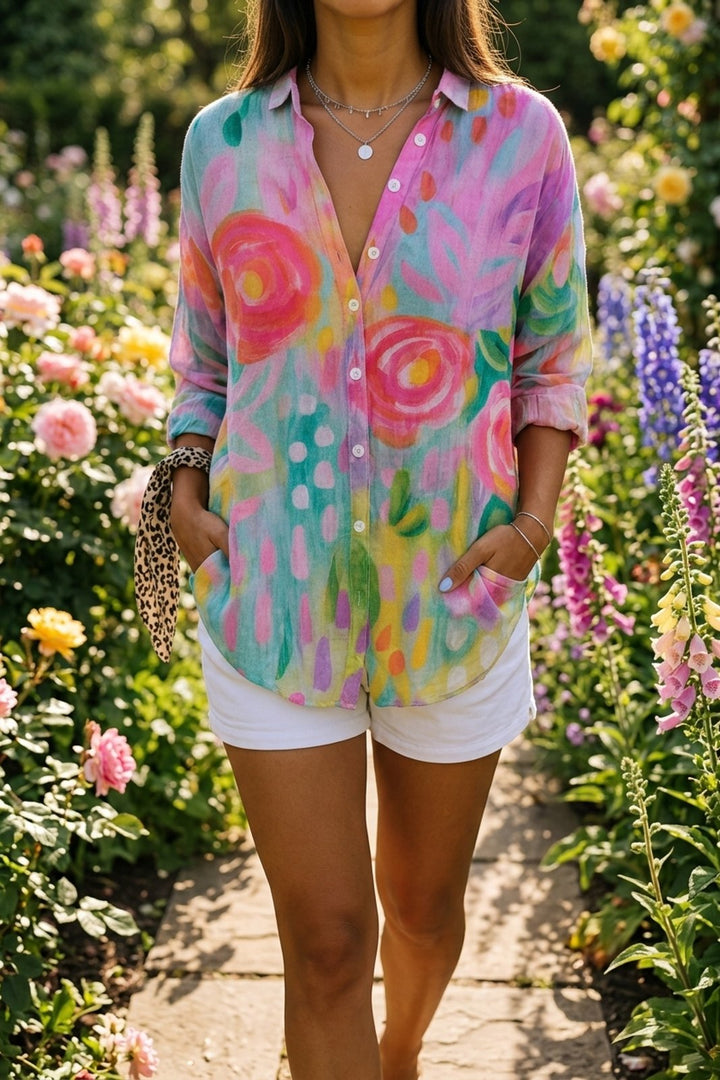 Thea™ | Fade-Resistant Patterned Blouse