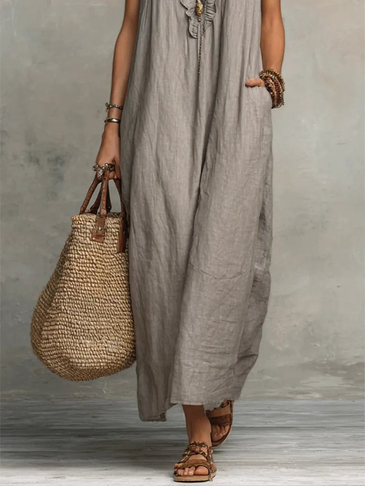 Sage™ | Flowing Ruffle Detail Maxi Dress