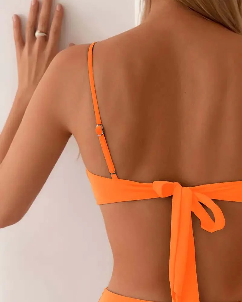 Nico™ | Pleated High Waisted Two Piece Bikini