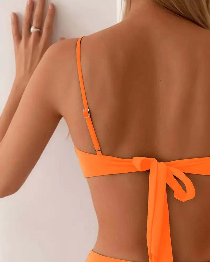 Nico™ | Pleated High Waisted Two Piece Bikini