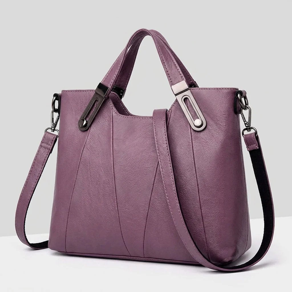 Paisley™ | Pebbled Leather Triple Compartment Tote