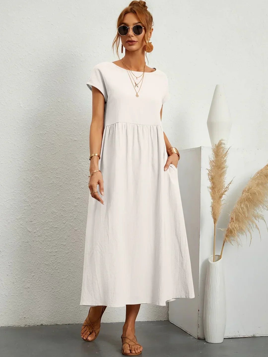 Stella™ | Elegant Fluid Midi Dress