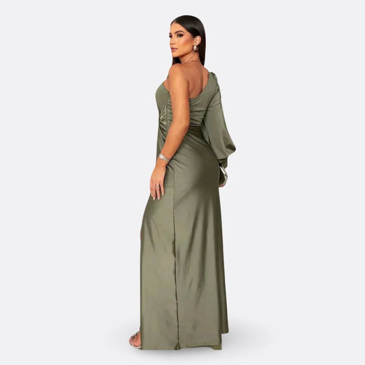 Daphne™ | One-Shoulder Maxi Dress with Twist Detail