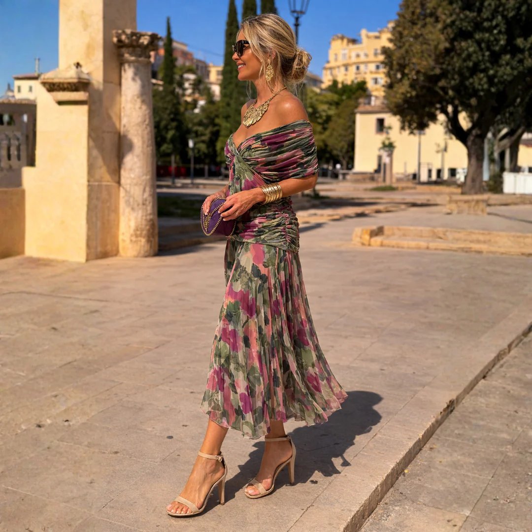 Aaliyah™ | Off Shoulder Flowy Maxi Dress
