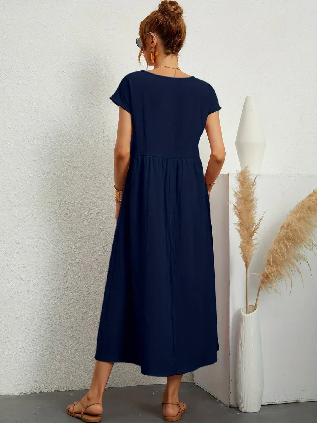 Stella™ | Elegant Fluid Midi Dress