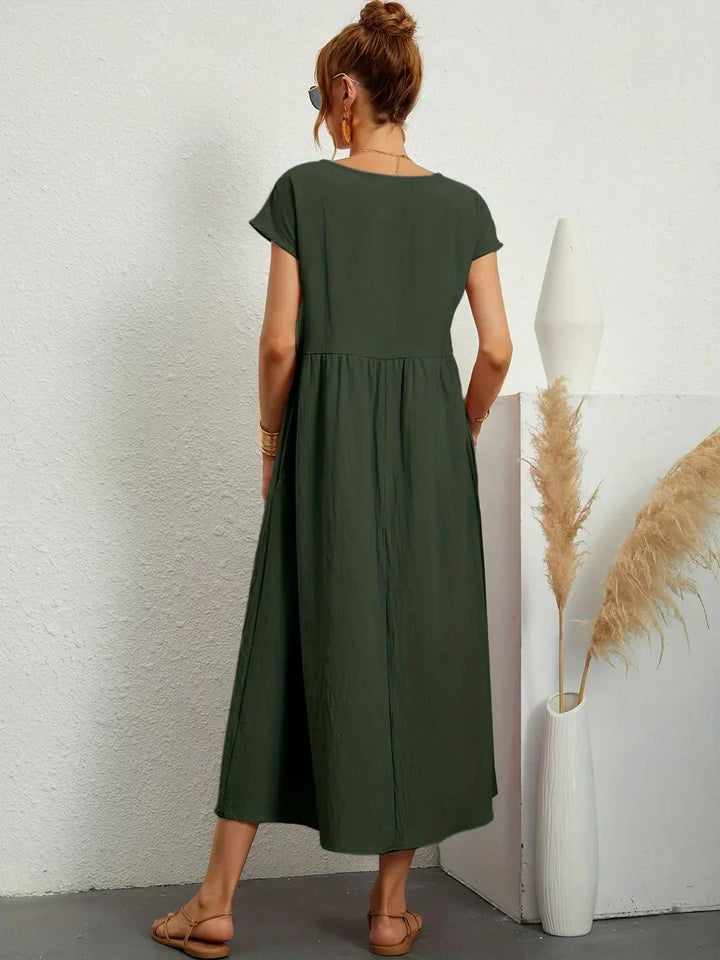 Stella™ | Elegant Fluid Midi Dress