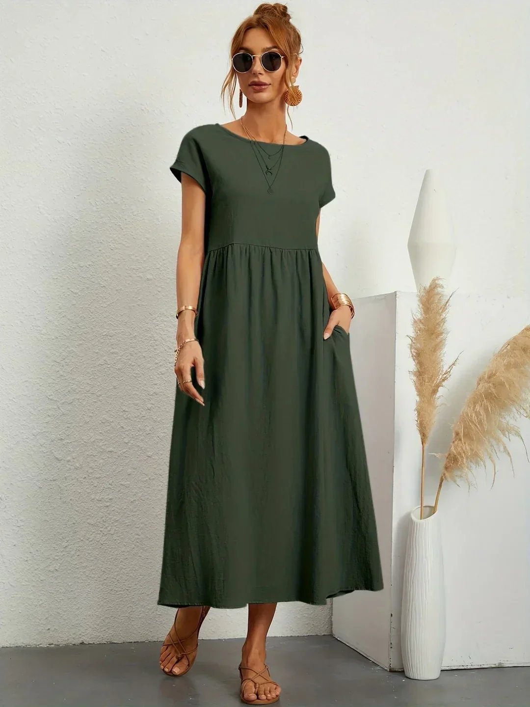 Stella™ | Elegant Fluid Midi Dress
