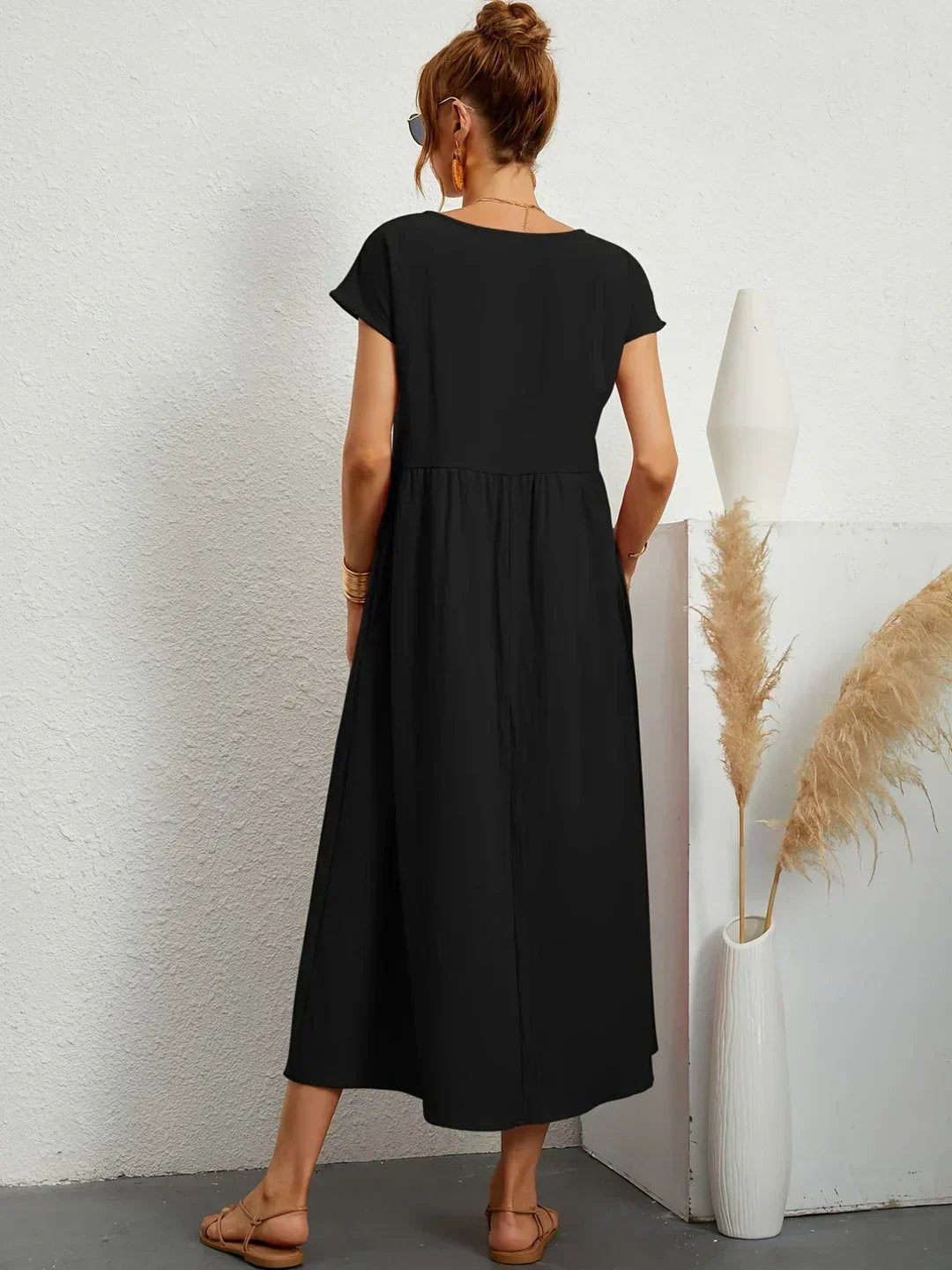 Stella™ | Elegant Fluid Midi Dress