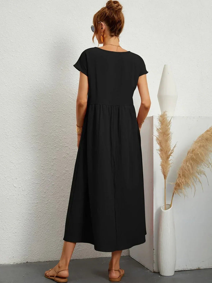Stella™ | Elegant Fluid Midi Dress