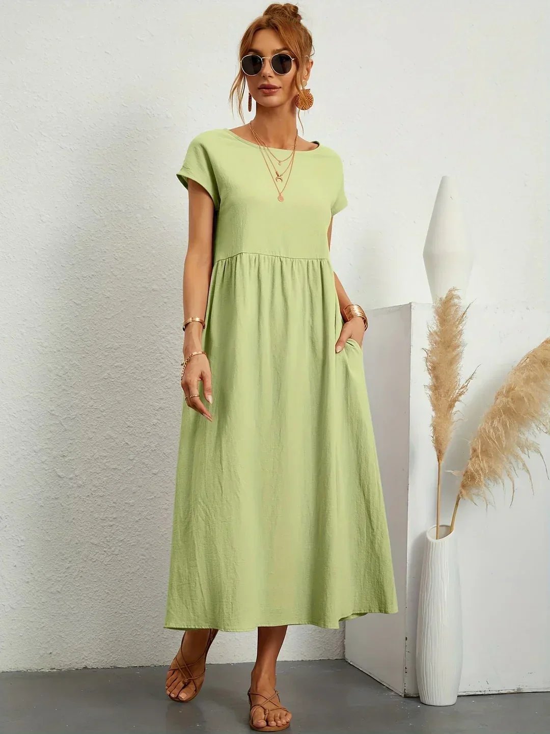 Stella™ | Elegant Fluid Midi Dress