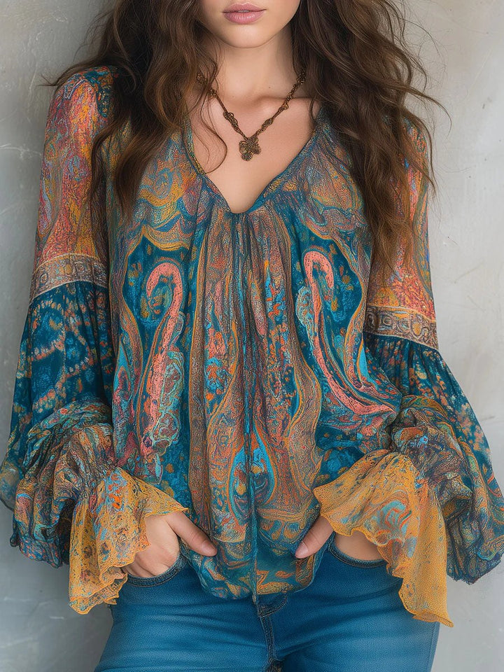 Eliana™ | Lightweight Ruffled Cuff Blouse