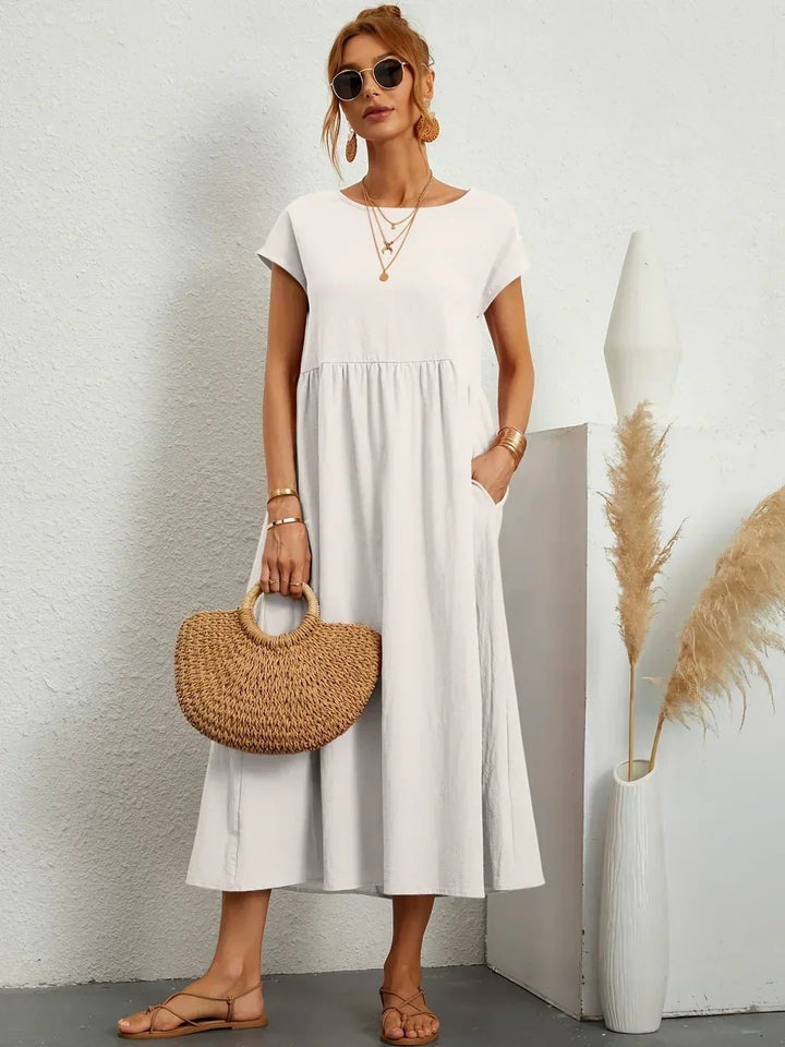 Stella™ | Elegant Fluid Midi Dress