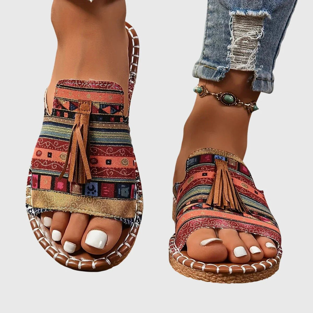 Molly™ | Colorful Tassel Slip-On Sandals