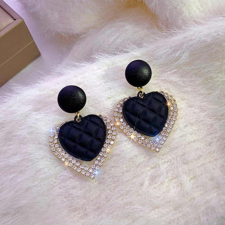 Mya™ | Rhinestone Heart Drop Earrings
