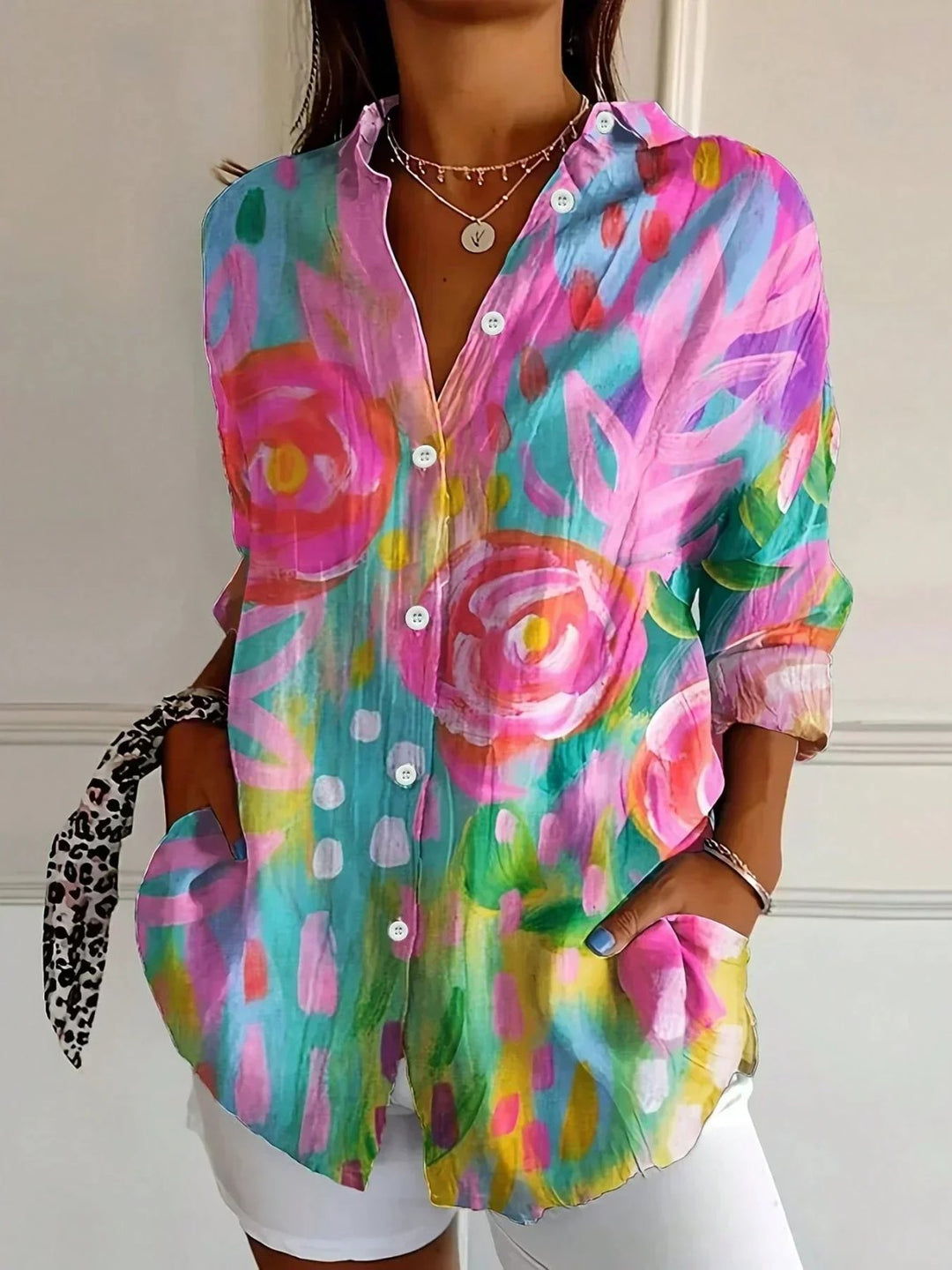 Mila™ | Colorful Print Comfortable Blouse