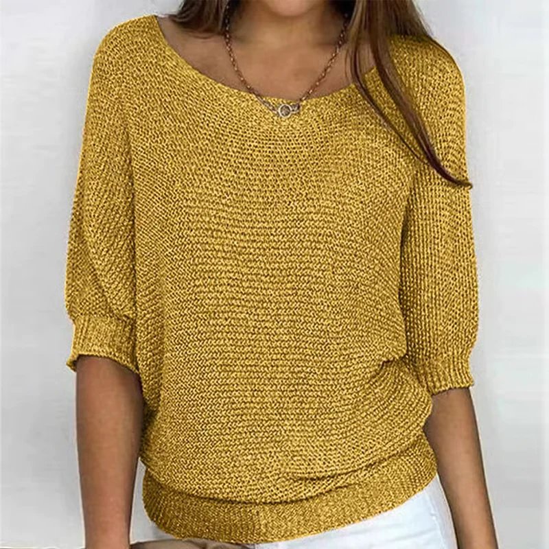 Veronica™ | Lightweight 3/4 Sleeve Summer Knit Top