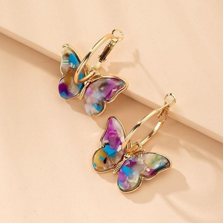 Valerie™ | Colorful Butterfly Hoop Earrings
