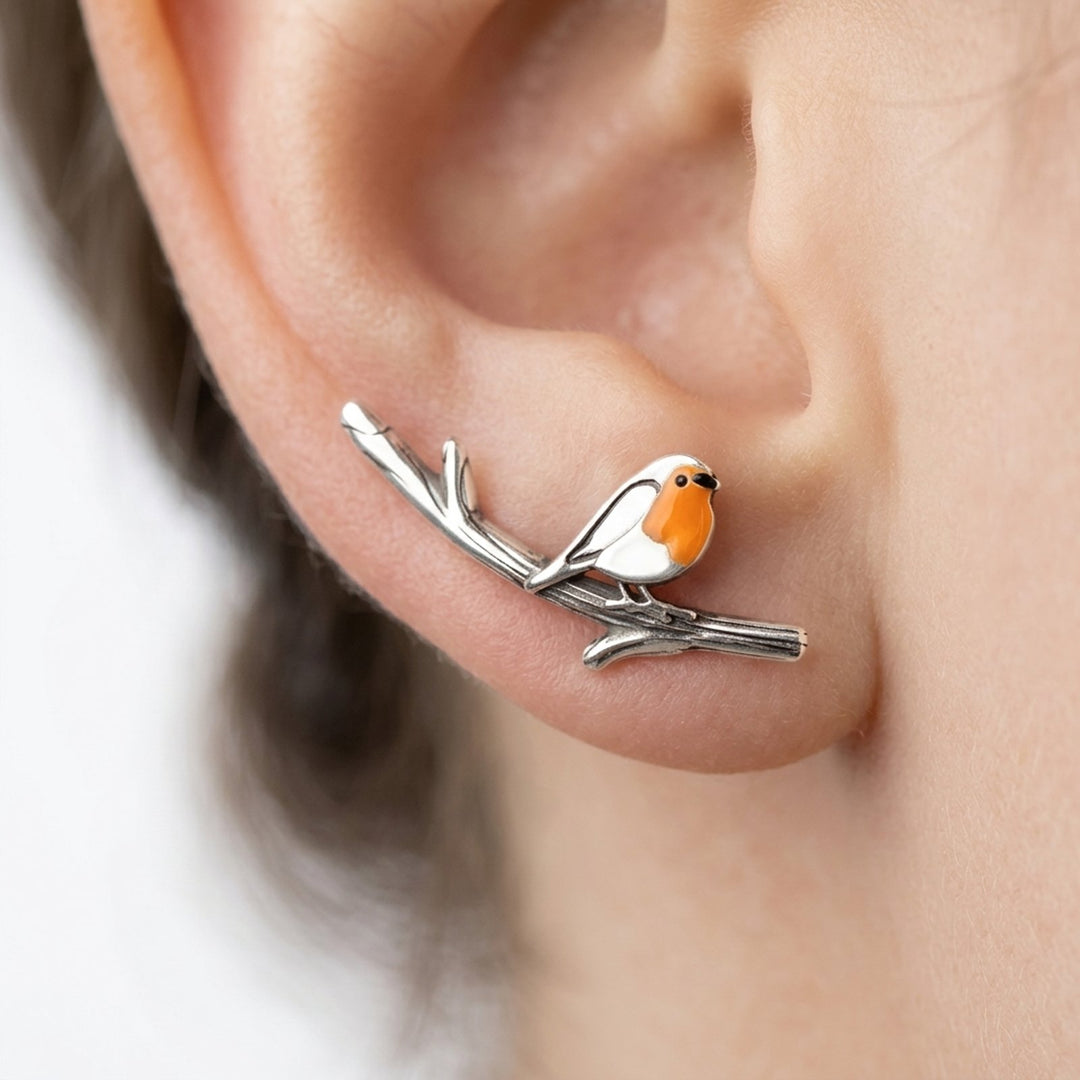 Lucia™ | Bird Charm Stud Earrings