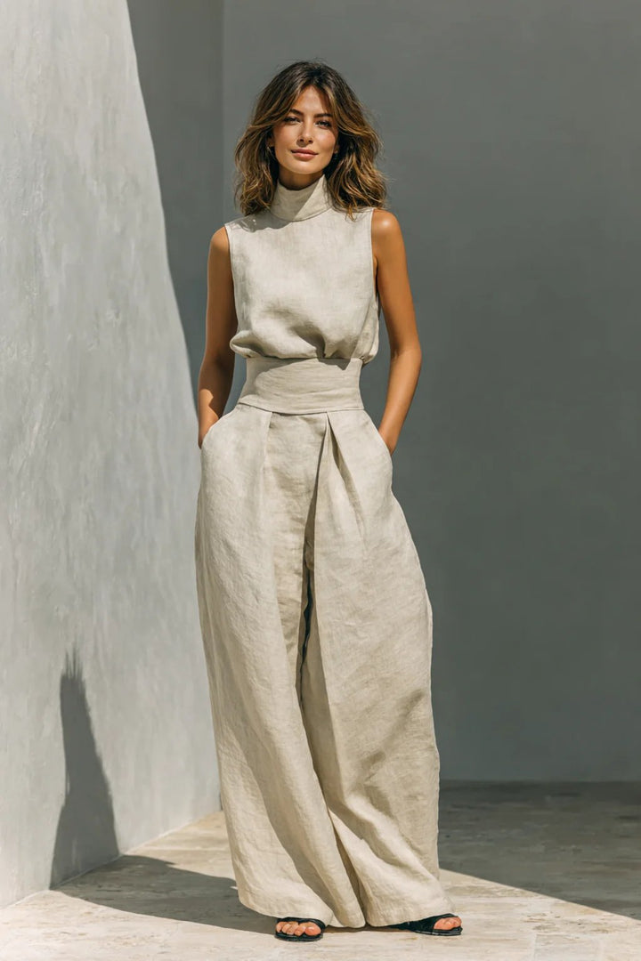 Valeria™ | Minimalist High-Neck Two-Piece Set