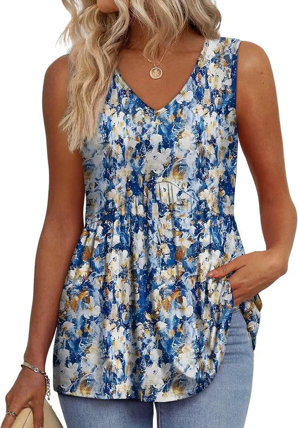 Bella™ | Breathable V-Neck Peplum Tank Top