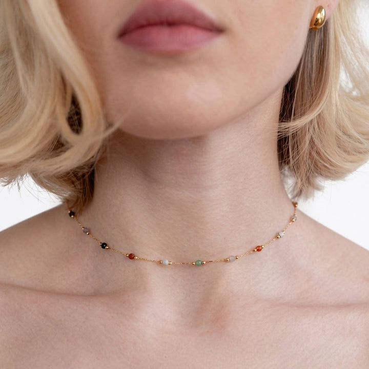 Rachel™ | Minimalist Gemstone Choker Necklace