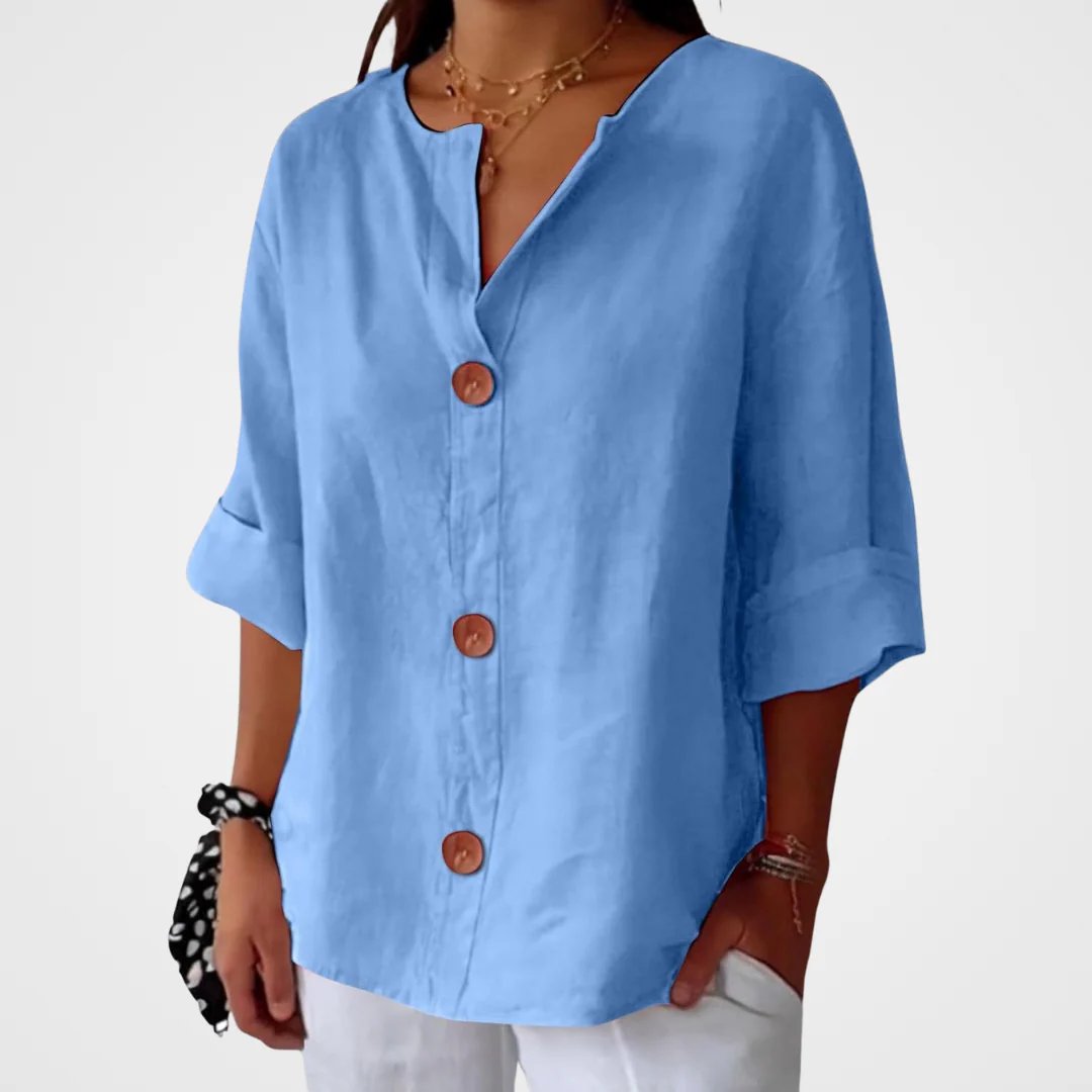 Ivy™ | Lightweight Linen Loose-Fit Blouse