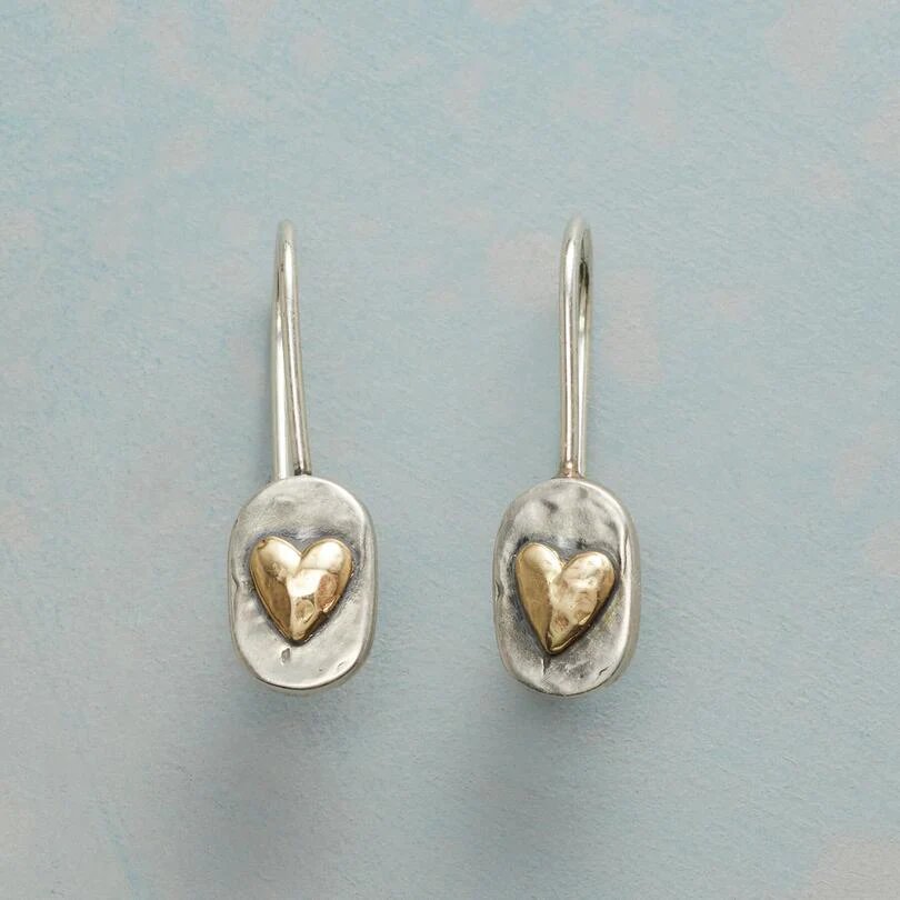 Tessa™ | Hammered Heart Dangle Earrings