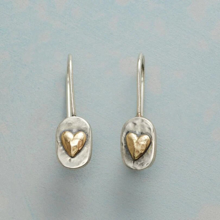 Tessa™ | Hammered Heart Dangle Earrings
