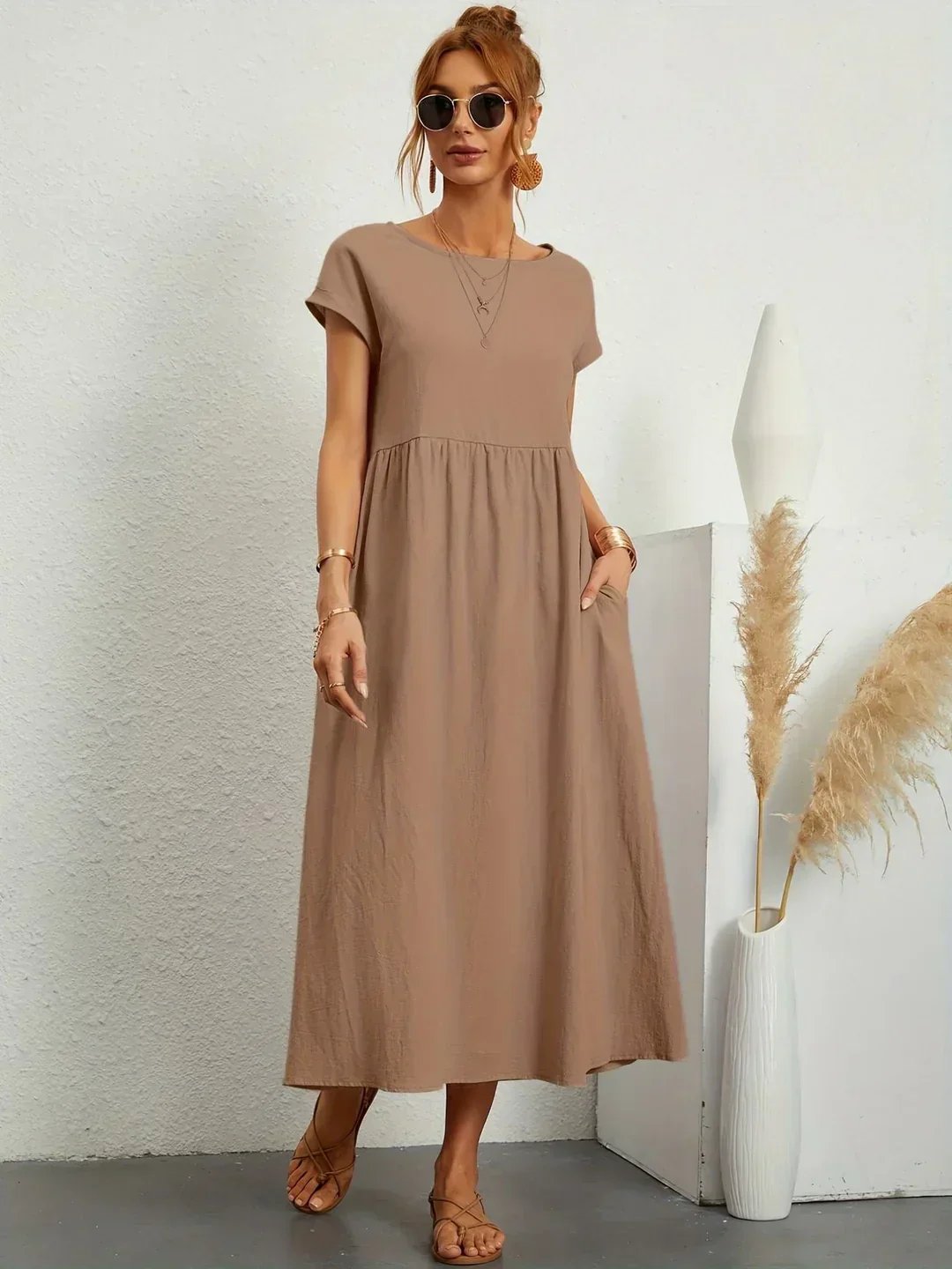 Stella™ | Elegant Fluid Midi Dress