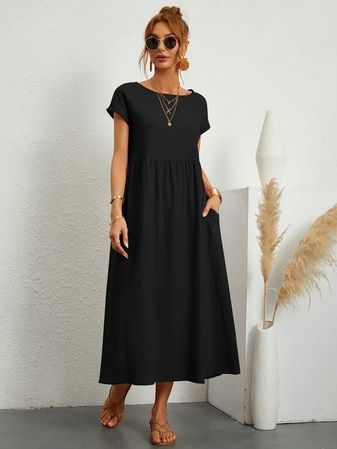 Stella™ | Elegant Fluid Midi Dress