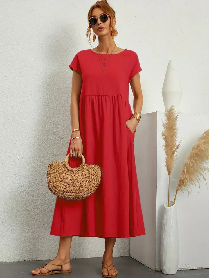 Stella™ | Elegant Fluid Midi Dress