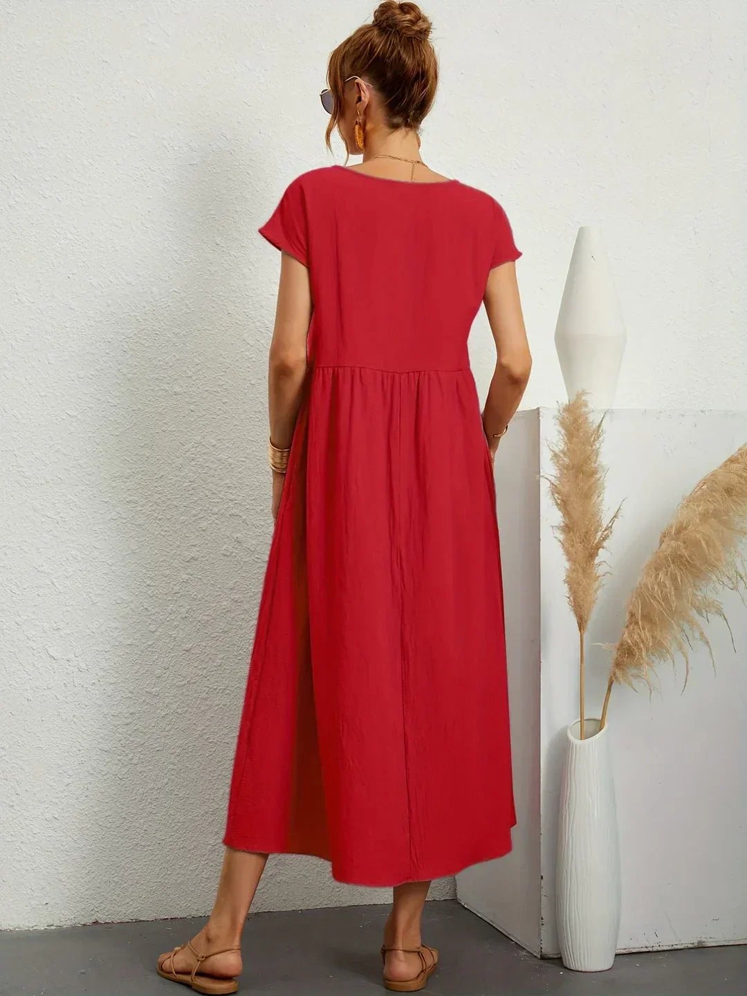 Stella™ | Elegant Fluid Midi Dress
